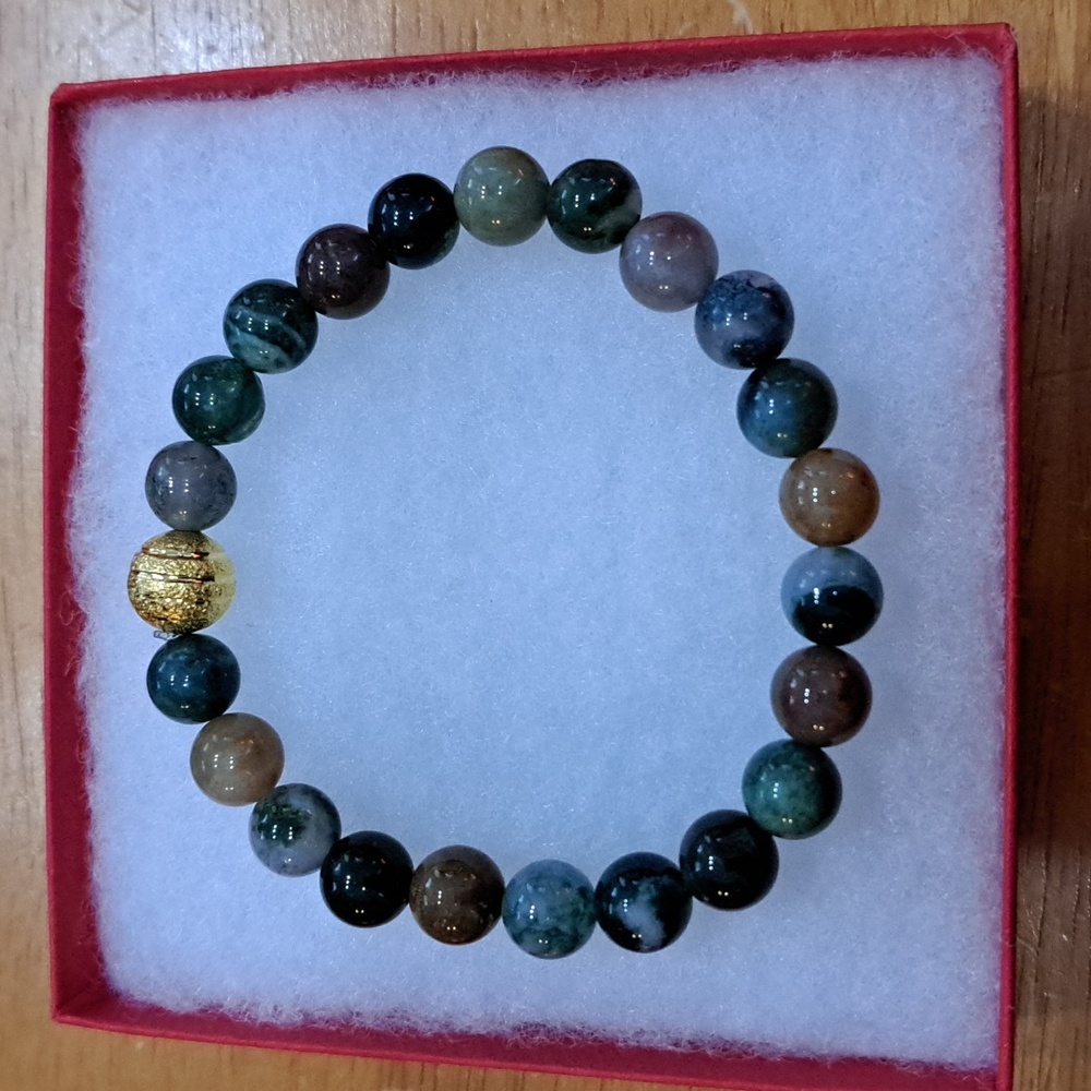 Indian Agate Stone Bracelet - Picture 3 of 8